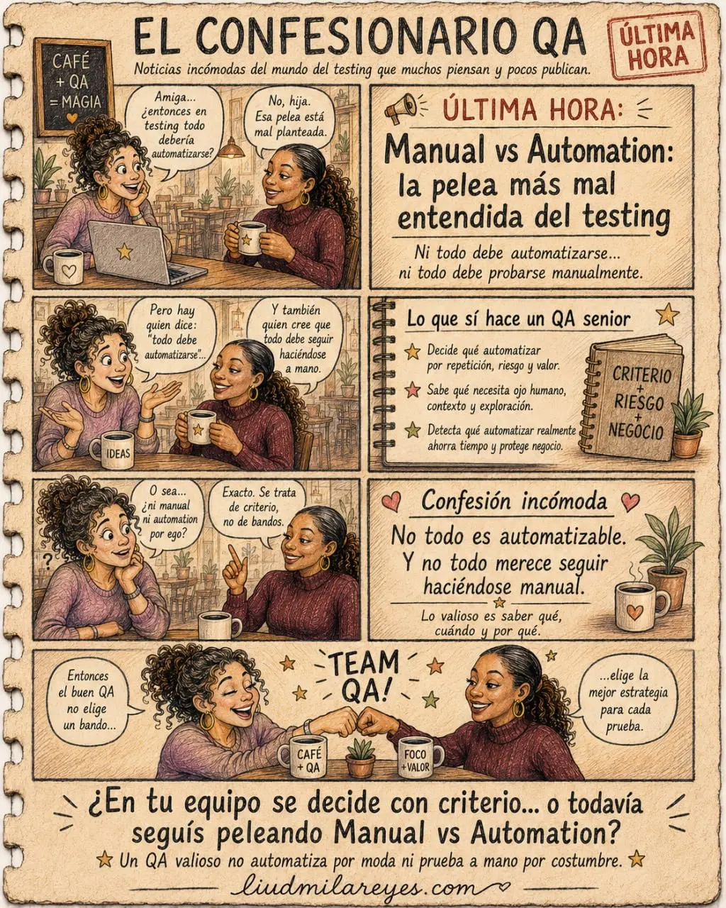 Testing manual vs automatización: por qué un QA con criterio no elige bando